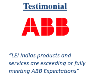 ABB Testimonial for LEI INDIA
